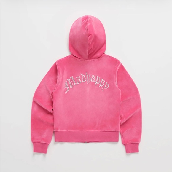 Madhappy and Juicy Couture Pink Velour Women's Hoodie - Picture 2 of 2